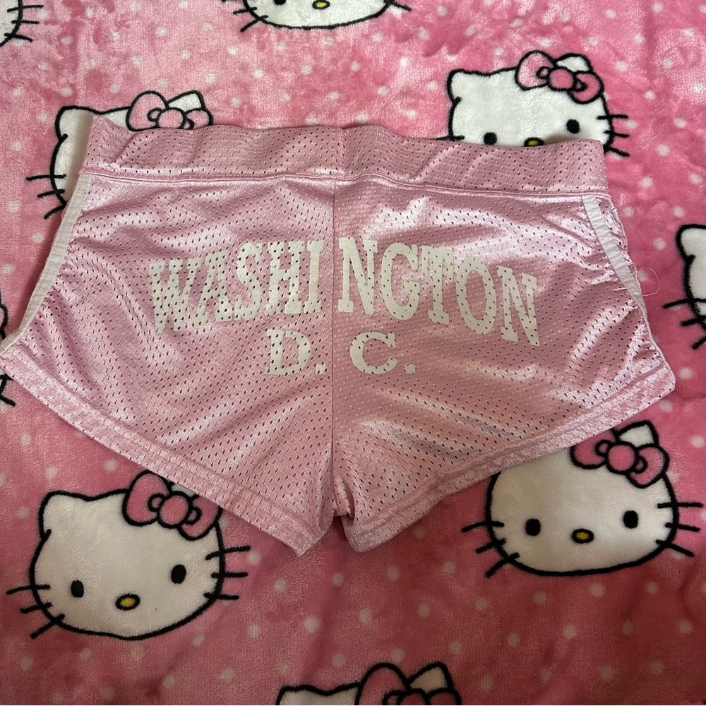 Pink 'Washington D.C.' Mesh Shorts